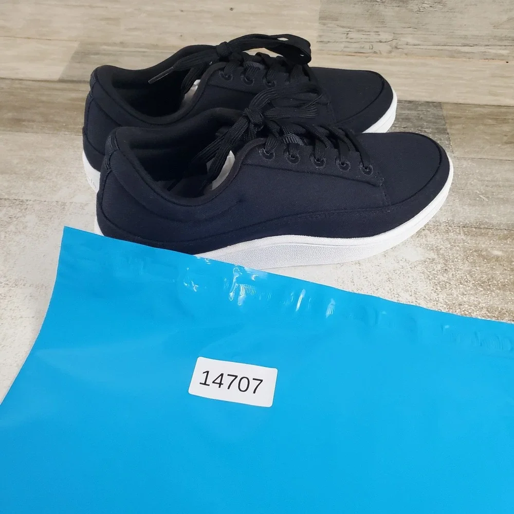 Allbirds Canvas Pacer Womens Shoes Sz 8 W Running Natural Black Lace Up Sneaker